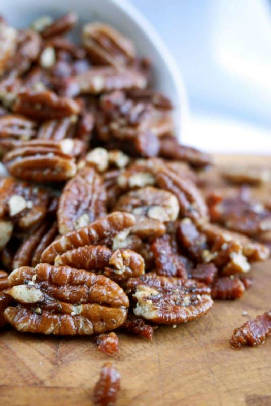 pecans that have been toasted with bacon