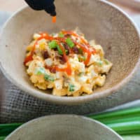 Low carb egg salad and sriracha