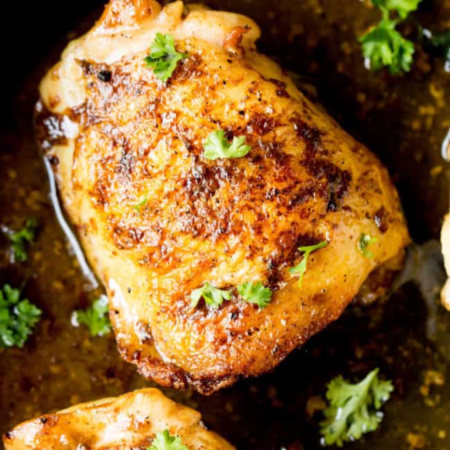 One Pan Chicken Thighs