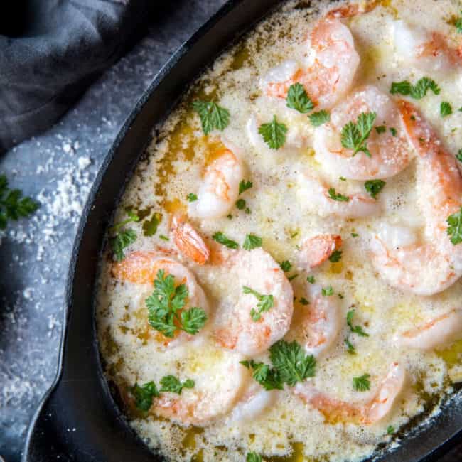 creamy shrimp scampi