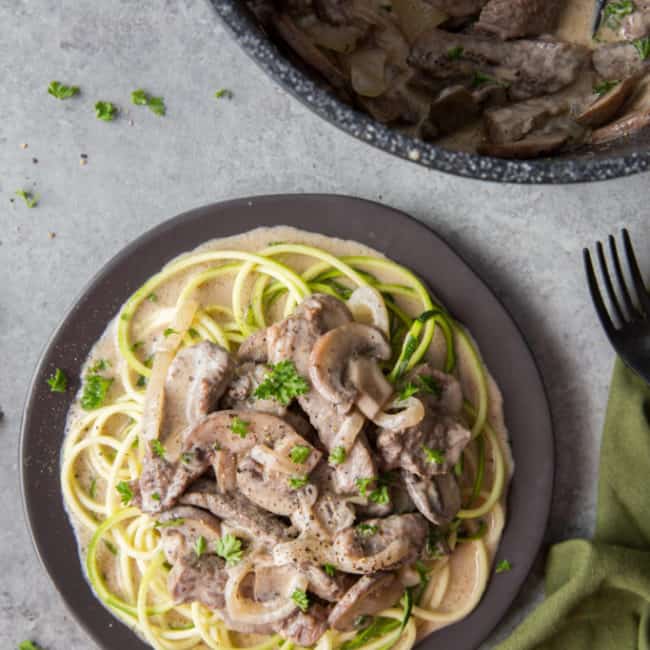 Keto Beef Stroganoff