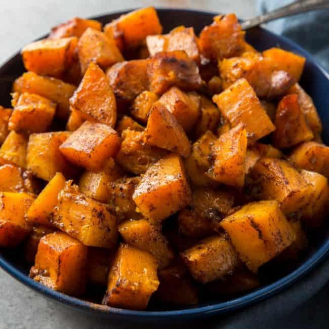 butternut squash keto recipe served for dinner in a bowl