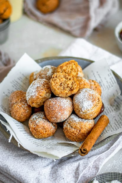 fried and sugared doughnut holes