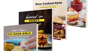 four unique keto recipe cookbooks