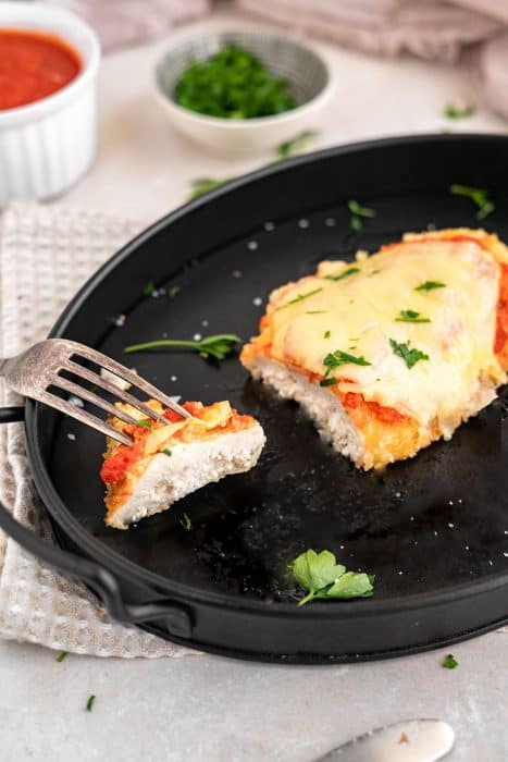 final plate of chicken parmesan