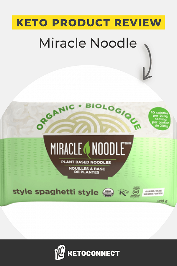 A green and white bag of Miracle noodles, Spaghetti style.